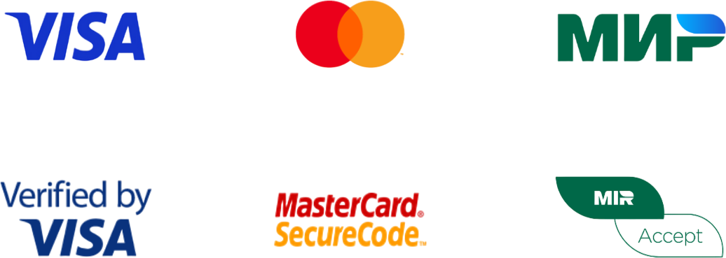 Логотипы платежных систем и безопасных технологий